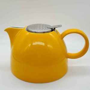Tea Forte PUGG Ceramic Teapot Loose Leaf Brew Steep Infuser - Sunflower Yellow